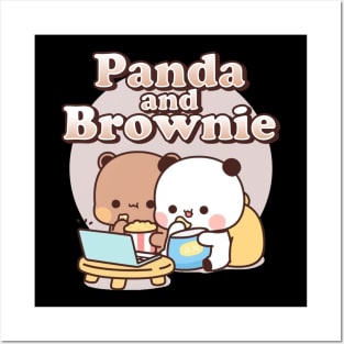 PANDA AND BROWNIE Posters and Art